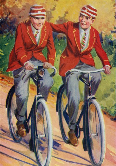 Jungen in Schuluniform, Radfahren von Philibert Louis Debucourt