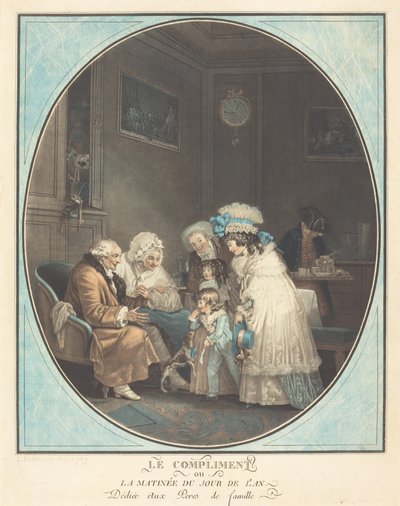 Das Kompliment oder Neujahrsmorgen von Philibert Louis Debucourt