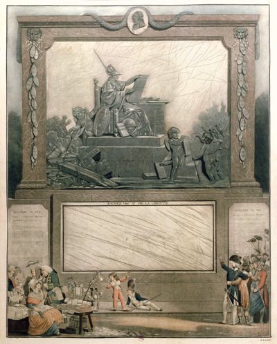 National Almanach für 1791, gewidmet den Freunden der Verfassung, 1790 von Philibert Louis Debucourt