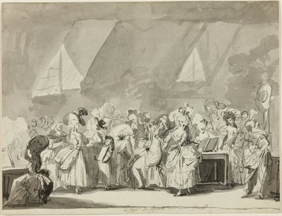 Die Umkleidekabine der Statisten der Comédie-Française von Philibert Louis Debucourt