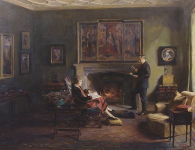 Innenraum mit Viscount und Viscountess Lee of Fareham von Philip Alexius de Laszlo