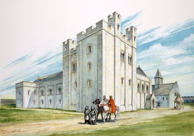 Die Zentralgebäude, Sherborne Old Castle, Dorset von Philip Corke