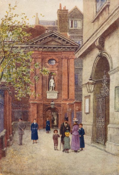 Eingänge des Christs Hospital und der Christ Church, 1895 von Philip Norman