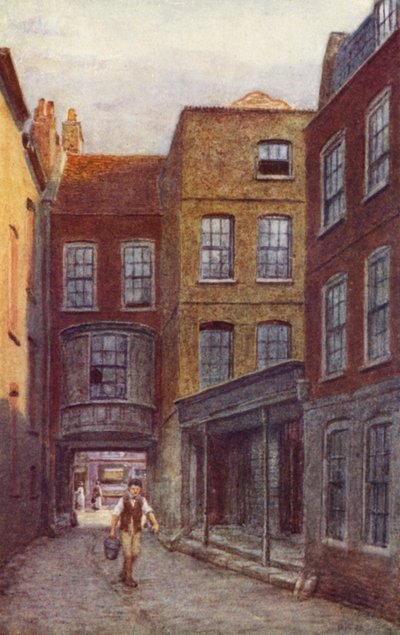 Tor und Eingang des White Horse Inn, Fetter Lane, 1898 von Philip Norman
