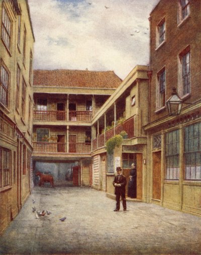 Hof des Old Bell Inn, Holborn, von Süden, 1897 von Philip Norman
