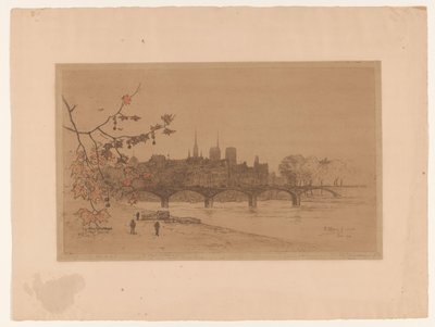 Ansicht von Paris über die Pont des Arts von Philip Zilcken (signed by artist)
