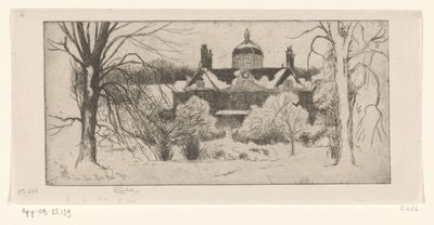 Huis ten Bosch im Schnee von Philip Zilcken (signed by artist)