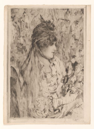 Frau mit Blumenstrauß von Philip Zilcken (signed by artist)