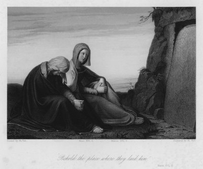Die Frauen am Grab, Markus XVI, 6 (Gravur) von Philipp (after) Veit