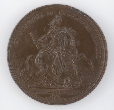Bronzemedaille zur Erinnerung an den Tod von Friedrich, Herzog von Schomberg von Philipp Heinrich Müller
