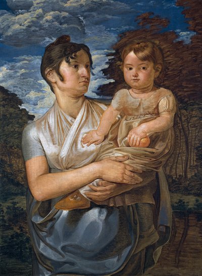 Die Frau des Künstlers und ihr kleiner Sohn von Philipp Otto Runge