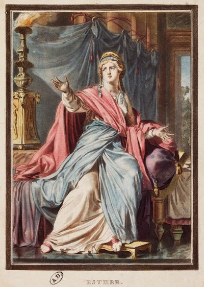 Esther, Kostüm für Esther von Jean Racine von Philippe (after) Chery