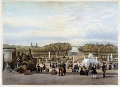Versailles: der Grüne Teppich - in „Paris et ses environs“ von Jacottet & Benoist von Philippe Benoist