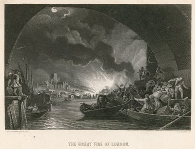 Der Große Brand von London von Philippe Jacques de Loutherbourg