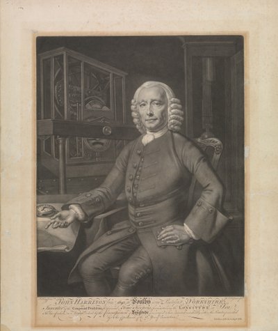 John Harrison...Erfinder des Kompensationspendels und mehrerer Zeitmesser von Philippe Joseph Tassaert