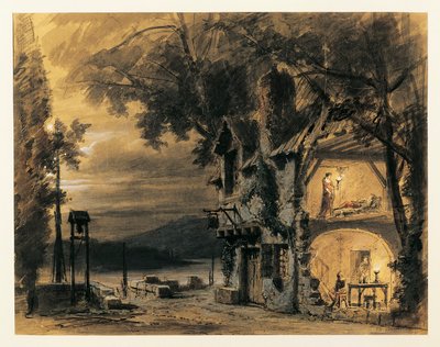 Bühnenbild für Akt IV von Rigoletto von Giuseppe Verdi von Philippe Marie Chaperon