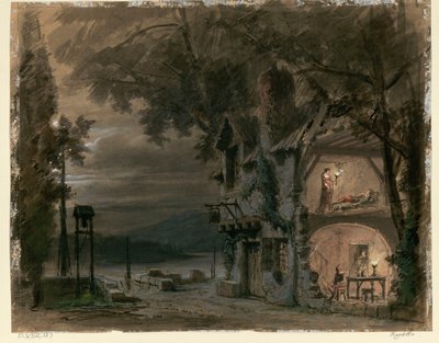 Bühnenbild für die Oper Rigoletto von Giuseppe Verdi von Philippe Marie Chaperon