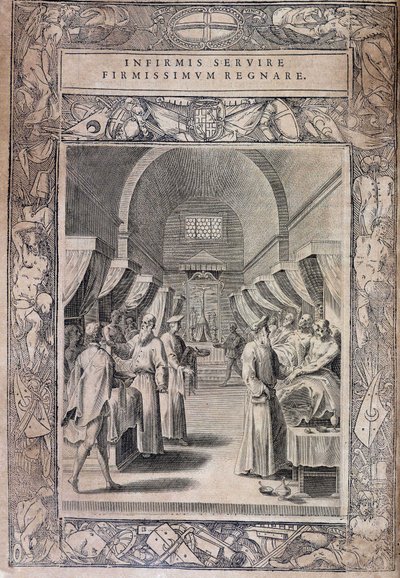 Tafel der Statuten des Malteserordens „Statuta Hospitalis Hervsalem“ (Ritter, die sich um die Kranken kümmern), von Philippe Thomassin, Ende des 16. Jahrhunderts von Philippe Thomassin