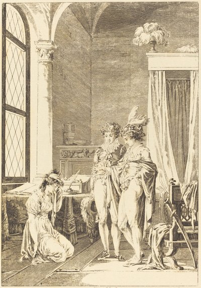 Joconde: Die Vergebung von Philippe Triere after Jean Baptiste Mallet
