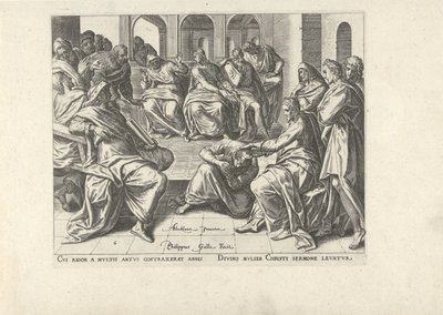 Christus heilt eine verkrüppelte Frau von Philips Galle