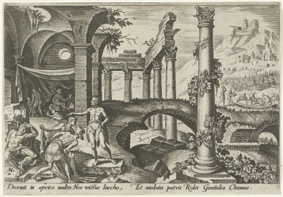 Die Trunkenheit Noahs von Philips Galle