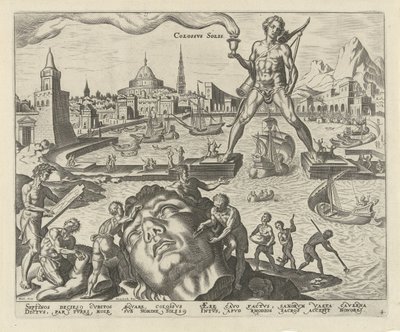 Kolos von Rhodos (Colossvs Solis) (Die acht Weltwunder) von Philips Galle