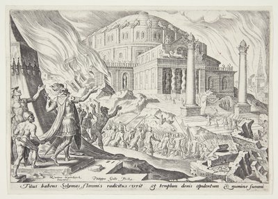 Die Zerstörung Jerusalems durch Kaiser Titus von Philips Galle