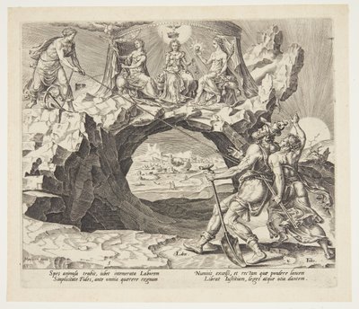 Der fleißige Arbeiter, der nach der Gerechtigkeit des Herrn strebt von Philips Galle