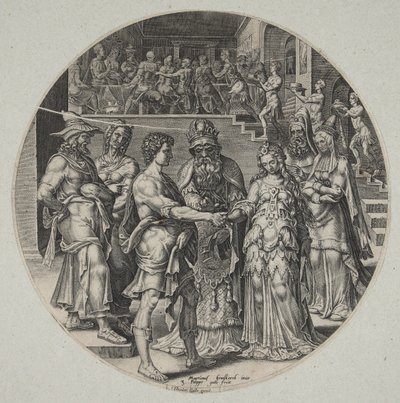 Die Hochzeit von Samson und der Philisterin von Philips Galle