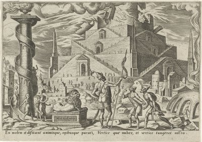Turm von Babel von Philips Galle