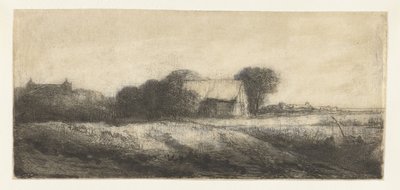 Landschaft mit einem Angler in einem Boot von Philips Koninck (attributed to)