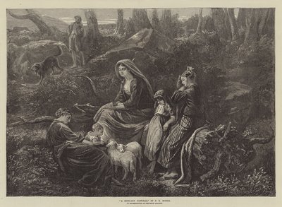 Ein Hochland-Pastoral, in der Ausstellung der Royal Academy von Phillip Richard Morris