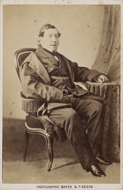 Porträt des Komponisten Gioachino Antonio Rossini 1792-1868, ca. 1860 von Photo studio Mayer and Pierson.