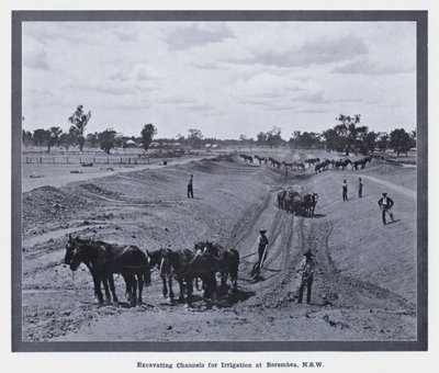 Kanäle für Bewässerung bei Berembea, NSW ausheben von Photographer Australian