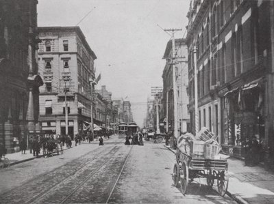 Blick auf die Yonge Street, Ecke King, Toronto von Photographer Canadian