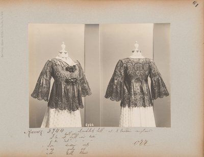 Albumseite: House of Worth, Jacke (Mantelet) von Photographer French