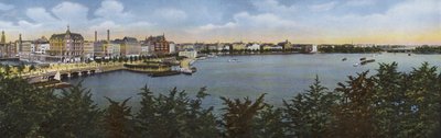 Hamburg: Panorama vom alten und neuen Jungfernstieg von Photographer German
