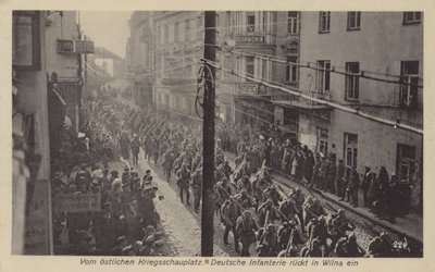Besetzung von Vilnius, Litauen, durch deutsche Truppen im Ersten Weltkrieg von Photographer German
