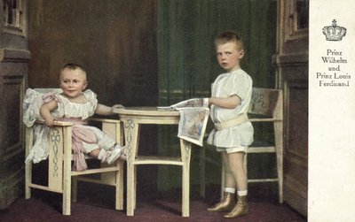 Prinz Wilhelm und Prinz Louis Ferdinand von Deutschland von Photographer German