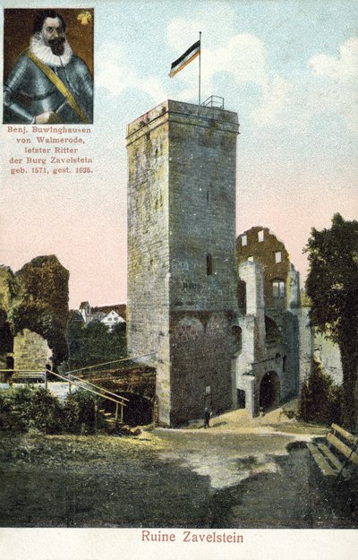 Ruinen der Burg Zavelstein, Deutschland (Farbfoto) von Photographer German