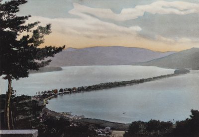 Japan, ca. 1912: Amano-Hashidate, eine der drei bekanntesten Szenen Japans; Etwa 80 Meilen von Kyoto entfernt von Photographer Japanese