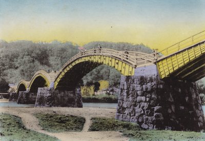 Japan, ca. 1912: Kintaikyo, wörtlich "Brücke des Damastgürtels," bekannt in Japan, Suwo-Provinz von Photographer Japanese