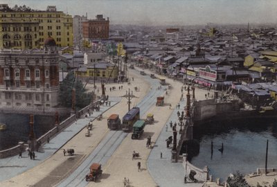 Japan, ca. 1912: Nihonbashi-Straße, Tokio (Foto) von Photographer Japanese