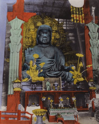 Japan, ca. 1912: Der größte Daibutsu in Japan stammt aus dem Jahr 749 und ist 53 1/2 Fuß hoch, das Gesicht ist 16 Fuß lang in Nara von Photographer Japanese