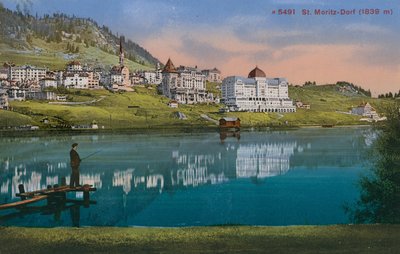 St. Moritz-Dorf. Postkarte gesendet 1913. von Photographer Swiss