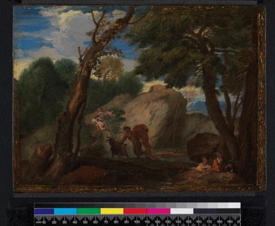 Landschaft mit mythologischen Figuren von Pier Francesco Mola