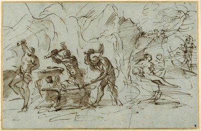 Die Schmiede des Vulkan von Pier Francesco Mola