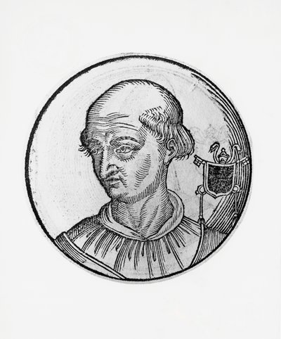 Porträt von Benedikt VIII. (Theophylactus III. von Tusculum, ca. 980-1024) von Blaise Nicolas Le Sueur