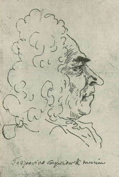 Francesco Gasparini (von Pier Leone Ghezzi) von Pier Leone Ghezzi