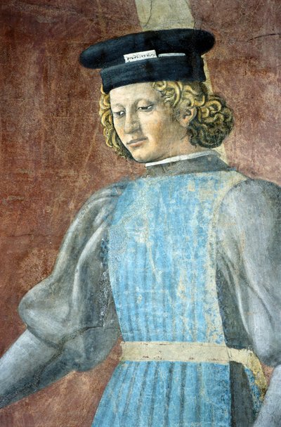 Detail aus Die Legende vom Wahren Kreuz, zeigt die Folter eines Juden, von Piero della Francesca von Piero della Francesca